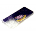 Задняя крышка Xiaomi Redmi 10C/POCO C40 утолщенный, жидкие блестки, цветной рисунок, единорог на фиолетовом