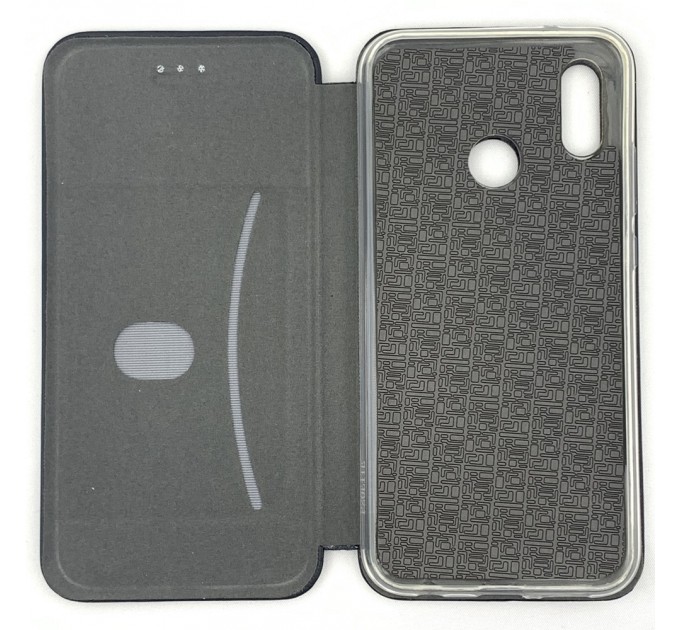 Чехол-книга Fashion Case Huawei P20 Lite с силиконовым основанием и магнитом, черный