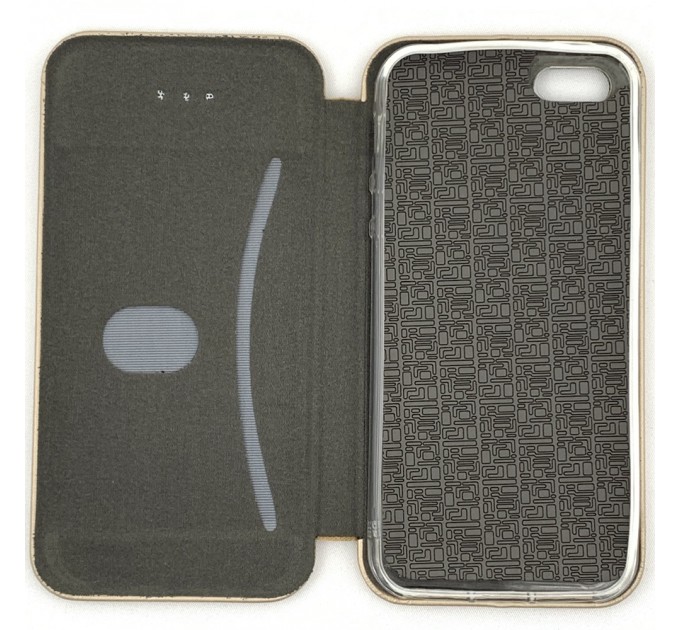 Чехол-книга Fashion Case Iphone 5/5S с силиконовым основанием и магнитом, золотой