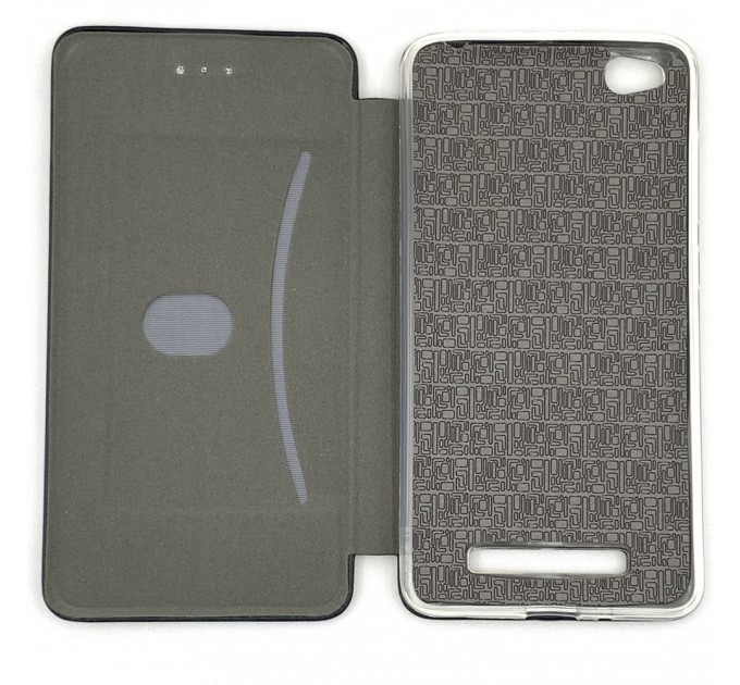 Чехол-книга Fashion Case Xiaomi Redmi 4a с силиконовым основанием и магнитом, в тех. паке, черный
