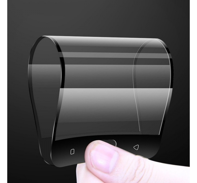 Защитное стекло гибкое Ceramic iPhone 11/XR черная рамка
