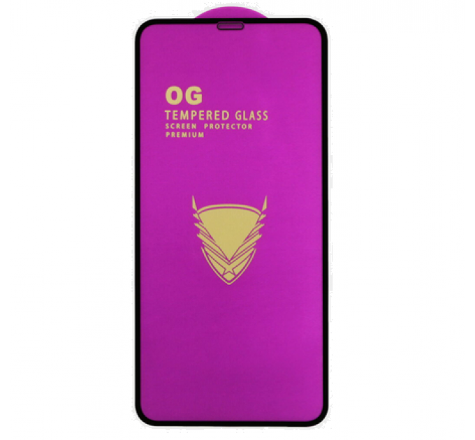 Защитное стекло OG Premium iPhone 12/12 Pro черная рамка