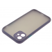 Задняя крышка Iphone 11 матово-прозрачная, с защитой камеры, цветные кнопки, сиреневая